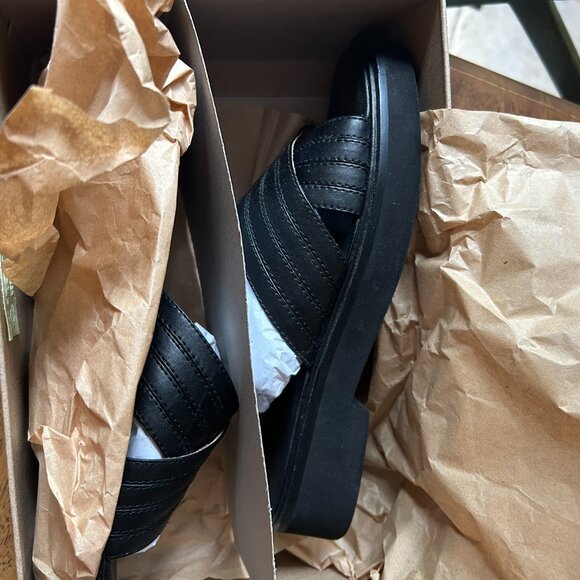 Madewell Leather Criss Cross Slides - Picture 6 of 6